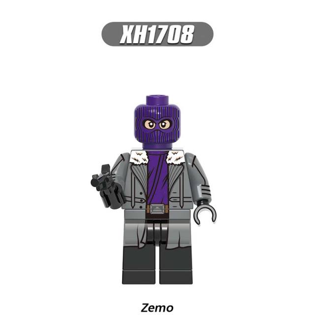 X0313 Super Heroes Marvel Avengers Minifigures Building Blocks Walker Bucky New Captain America Sharon Zemo U.S.Agent Batroc Falcon Karli Battlestar Movies Action Mini Figures Assemble Bricks Educational Toys Gift for Children Boys