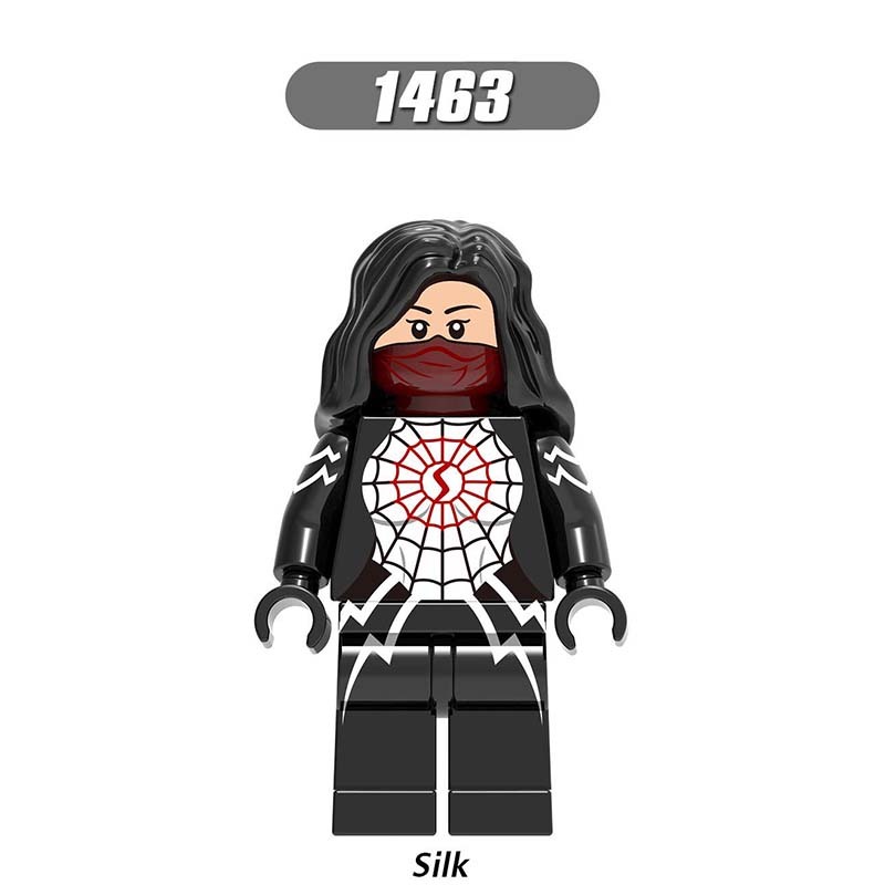 X0282 The Avengers Super Heroes Marvel Minifigures Building Blocks Peter Parker Silk Custom Spider-Man Spiderman Series Knull Movies Action Mini Figures Assemble MOC DIY Bricks Educational Toys Gift for Children Boys Kids