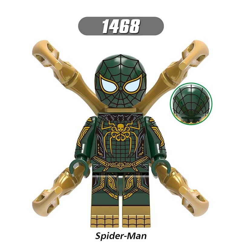 X0282 The Avengers Super Heroes Marvel Minifigures Building Blocks Peter Parker Silk Custom Spider-Man Spiderman Series Knull Movies Action Mini Figures Assemble MOC DIY Bricks Educational Toys Gift for Children Boys Kids