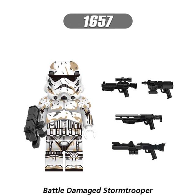 X0307 Star Wars Minifigures Building Blocks Incinerator Imperial Stormtrooper Battle Damaged Stormtrooper Sabine Wren Clone Force 99 Wrecker Force 99 Hunter 99 Crosshair Vizsla Movies Action Mini Figures Assemble Bricks Educational Toys Gift for Children