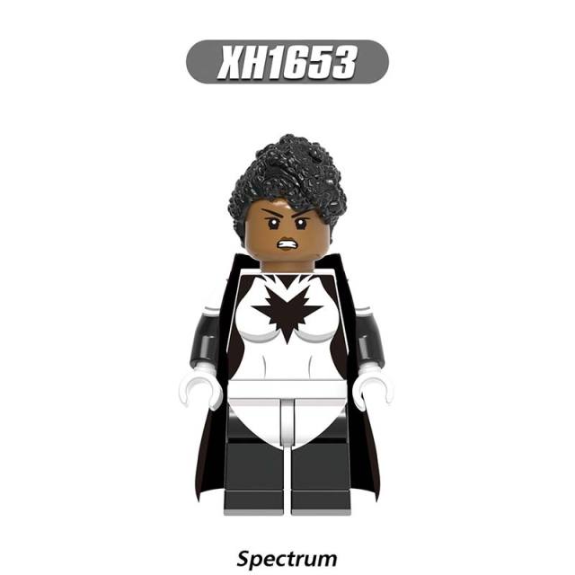 X0306 The Avengers Super Heroes Marvel Minifigures Building Blocks Doctor Strange Speed Vision Agnes Witch Spectrum Wiccan Quicksilver  Action Mini Figures Assemble MOC DIY Bricks Educational Toys Gift for Children Boys Kids