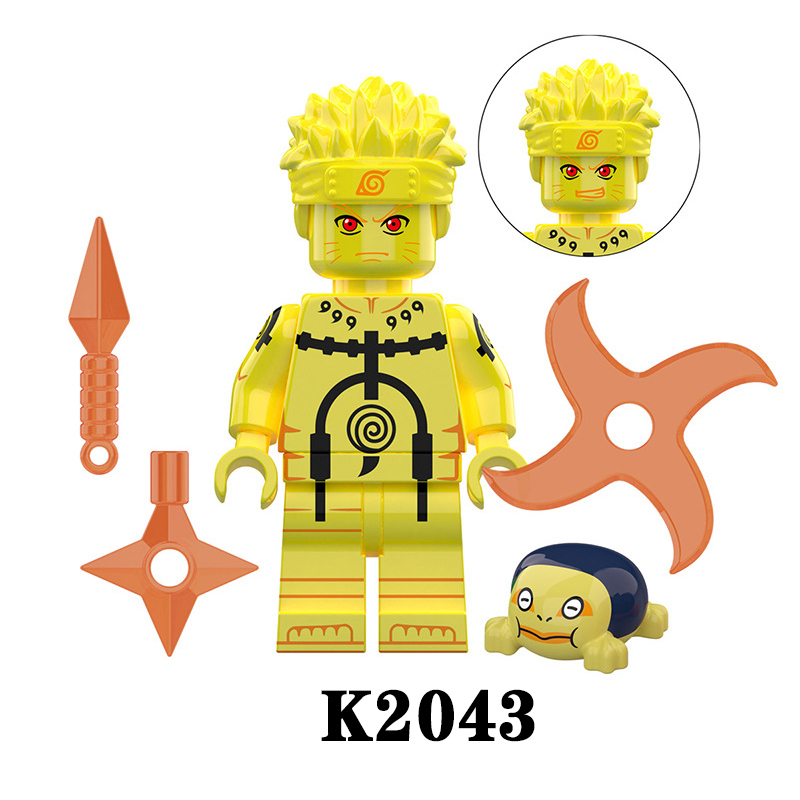 KDL806 NARUTO Anime Minifigures Building Blocks Uzumaki Naruto Hoshigaki Kisame Senju Hashirama Cartoon Action Mini Figures Assemble MOC DIY Weapon Darts Bricks Educational Toys Gift for Children Boys Kids