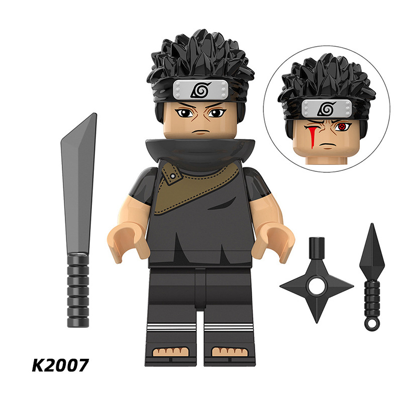 KDL802 NARUTO Anime Minifigures Building Blocks Shisui Itachi Sasuke Chiriku Neji Hyuuga Hinata Danzou Cartoon Action Mini Figures Assemble MOC DIY Weapon Darts Bricks Educational Toys Gift for Children Boys Kids
