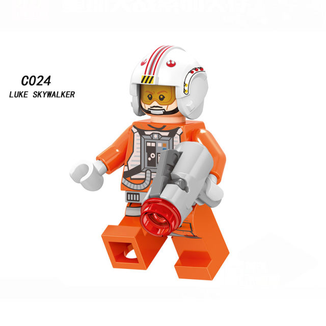 C023-030 Star Wars Minifigures Building Blocks Rey Skywalker First Order Official Sabine Wren Ahsoka Tano Kit Fisto Stormtrooper Action Mini Figures Assemble MOC DIY Weapon Game Bricks Educational Toys Gift for Children Boys Kids