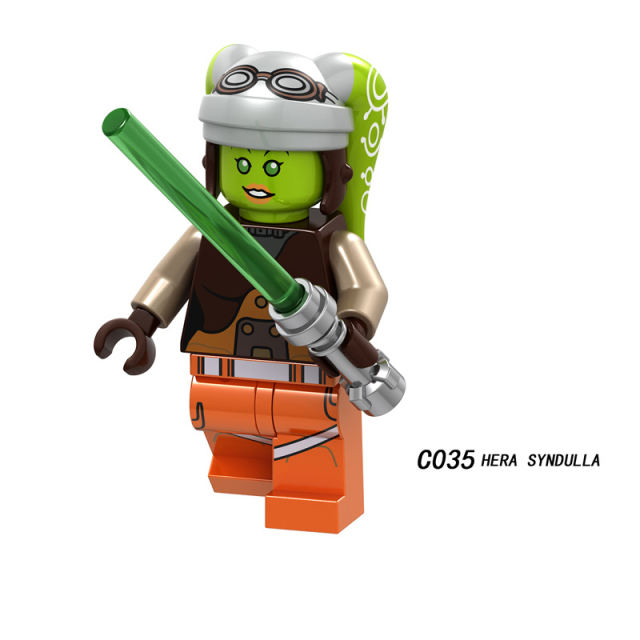 C032-039  Star Wars Minifigures Building Blocks General Grievous Pong Krell Stormtrooper Fist Order Snowtrooper 51ST  Legion Clone Trooper Jedi Master Mini Figures Assemble MOC DIY Weapon Bricks Educational Toys Gift for Children Boys Kids