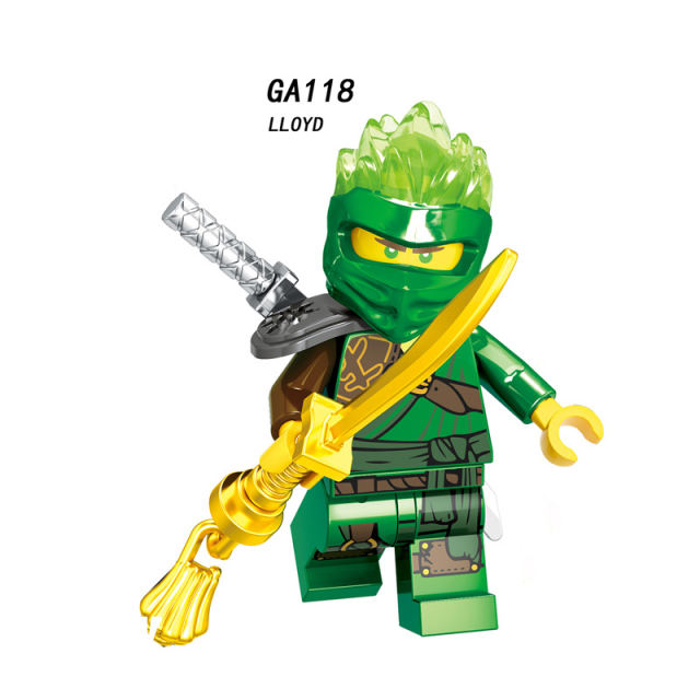 GA115-122 Enter the Ninjanomicon Masters of Spinjitzu Cartoon Game Minifigures Building Blocks Jay Zane Kal Lloyd Niya Cole Pyro snake  Action Mini Figures Assemble MOC DIY Weapon Game Bricks Educational Toys Gift for Children Boys Kids