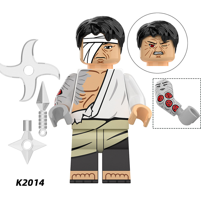 KDL802 NARUTO Anime Minifigures Building Blocks Shisui Itachi Sasuke Chiriku Neji Hyuuga Hinata Danzou Cartoon Action Mini Figures Assemble MOC DIY Weapon Darts Bricks Educational Toys Gift for Children Boys Kids