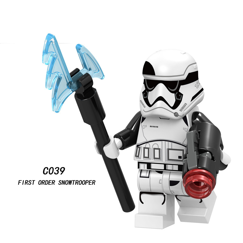 C032-039 Star Wars Minifigures Building Blocks General Grievous Pong Krell Stormtrooper Fist Order Snowtrooper 51ST Legion Clone Trooper Jedi Master Mini Figures Assemble MOC DIY Weapon Bricks Educational Toys Gift for Children Boys Kids