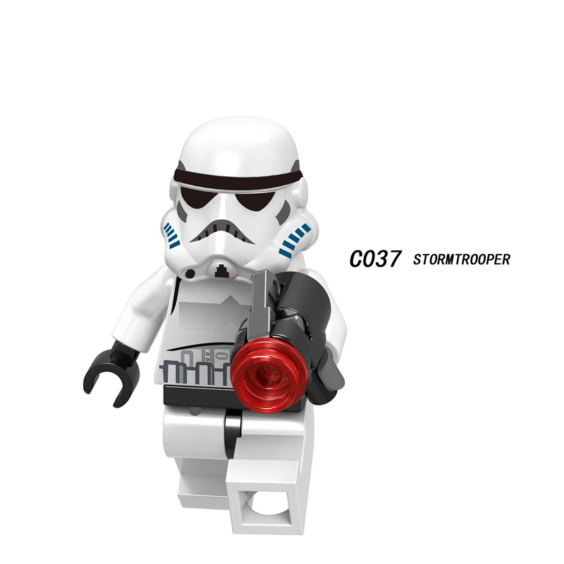 C032-039 Star Wars Minifigures Building Blocks General Grievous Pong Krell Stormtrooper Fist Order Snowtrooper 51ST Legion Clone Trooper Jedi Master Mini Figures Assemble MOC DIY Weapon Bricks Educational Toys Gift for Children Boys Kids