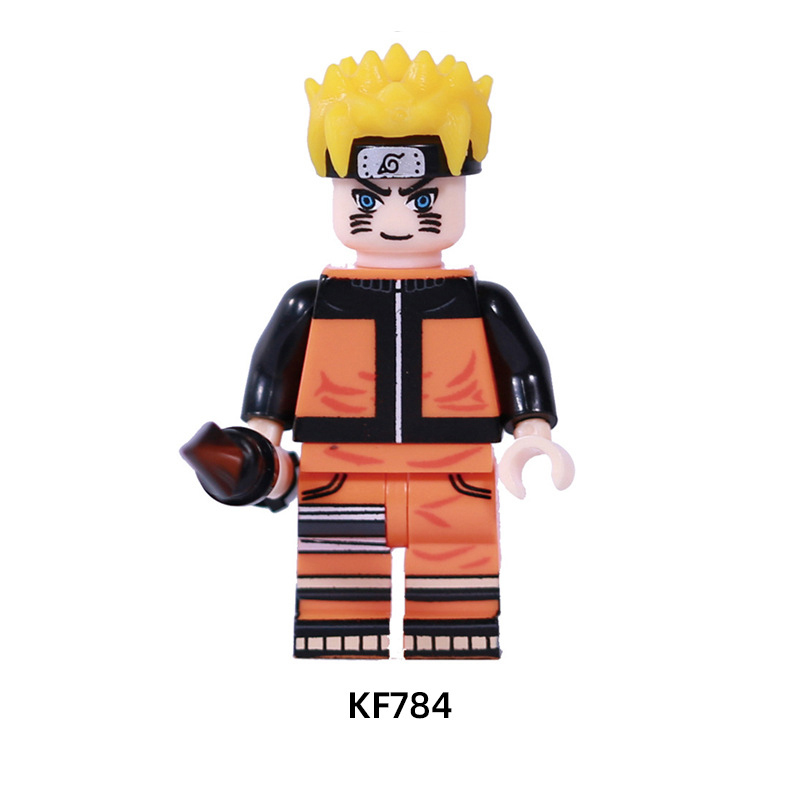 KF6078 NARUTO Anime Minifigures Building Blocks Uzumaki Naruto Uchiha Sasuke Uchiha Itachi Jiraiya Hatake Kakashi Action Mini Figures Assemble MOC DIY Weapon Bricks Educational Toys Gift for Children Boys Kids