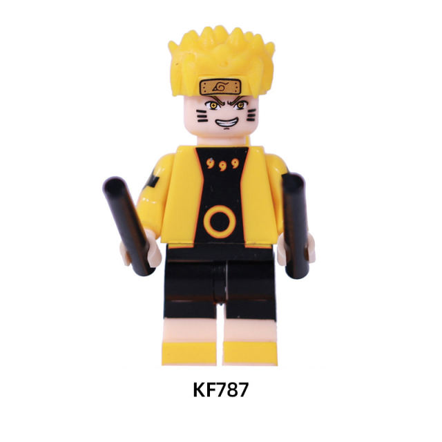 KF6078 NARUTO Anime Minifigures Building Blocks Uzumaki Naruto Uchiha Sasuke Uchiha Itachi Jiraiya Hatake Kakashi  Action Mini Figures Assemble MOC DIY Weapon Bricks Educational Toys Gift for Children Boys Kids