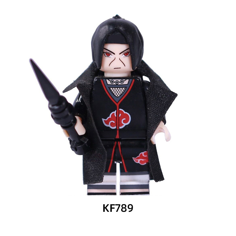 KF6078 NARUTO Anime Minifigures Building Blocks Uzumaki Naruto Uchiha Sasuke Uchiha Itachi Jiraiya Hatake Kakashi Action Mini Figures Assemble MOC DIY Weapon Bricks Educational Toys Gift for Children Boys Kids