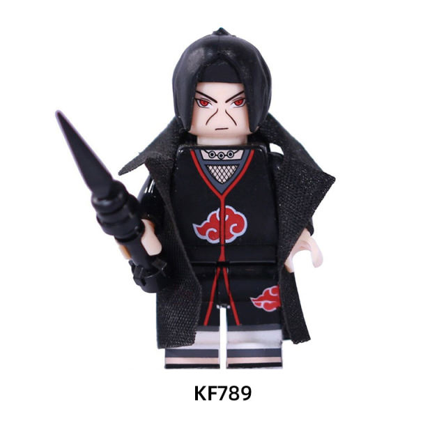 KF6078 NARUTO Anime Minifigures Building Blocks Uzumaki Naruto Uchiha Sasuke Uchiha Itachi Jiraiya Hatake Kakashi  Action Mini Figures Assemble MOC DIY Weapon Bricks Educational Toys Gift for Children Boys Kids