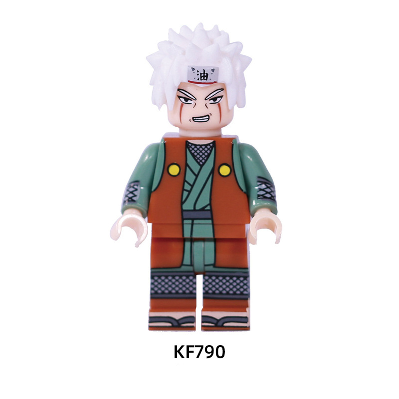 KF6078 NARUTO Anime Minifigures Building Blocks Uzumaki Naruto Uchiha Sasuke Uchiha Itachi Jiraiya Hatake Kakashi Action Mini Figures Assemble MOC DIY Weapon Bricks Educational Toys Gift for Children Boys Kids