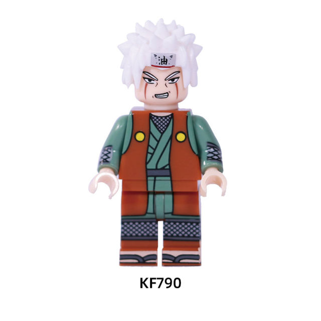 KF6078 NARUTO Anime Minifigures Building Blocks Uzumaki Naruto Uchiha Sasuke Uchiha Itachi Jiraiya Hatake Kakashi  Action Mini Figures Assemble MOC DIY Weapon Bricks Educational Toys Gift for Children Boys Kids