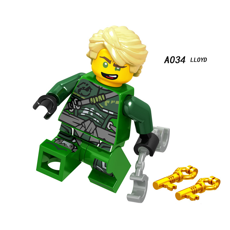 A033-040 Enter the Ninjanomicon Masters of Spinjitzu Cartoon Game Minifigures Building Blocks Iron Baron Lloyd Master of the Golden Dragon Chew Harumi Nya Muzzle Wu Teen Action Mini Figures Assemble MOC DIY Weapon Game Bricks Educational Toys Gift Boys