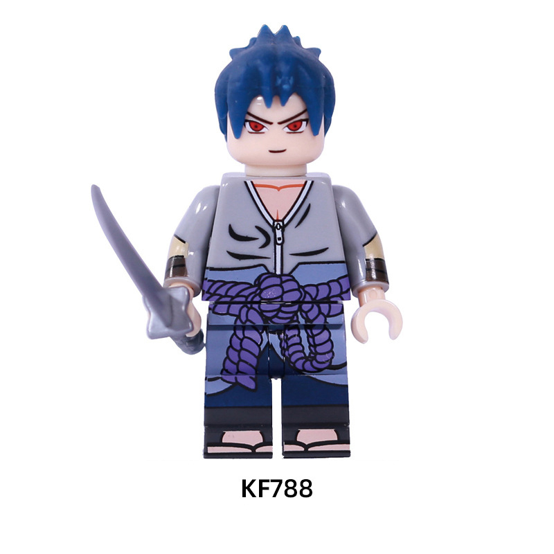 KF6078 NARUTO Anime Minifigures Building Blocks Uzumaki Naruto Uchiha Sasuke Uchiha Itachi Jiraiya Hatake Kakashi Action Mini Figures Assemble MOC DIY Weapon Bricks Educational Toys Gift for Children Boys Kids
