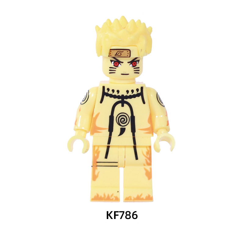 KF6078 NARUTO Anime Minifigures Building Blocks Uzumaki Naruto Uchiha Sasuke Uchiha Itachi Jiraiya Hatake Kakashi Action Mini Figures Assemble MOC DIY Weapon Bricks Educational Toys Gift for Children Boys Kids