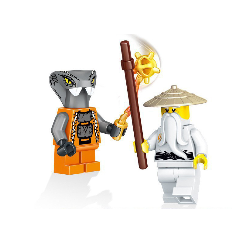 31035 Enter the Ninjanomicon Masters of Spinjitzu Cartoon Game Minifigures Building Blocks 24 pcs Set Ninja Jay Zane Kal Lloyd Niya Cole Master Wu Mini Figures Assemble MOC DIY Weapon Game Bricks Educational Toys Gift for Children Boys Kids