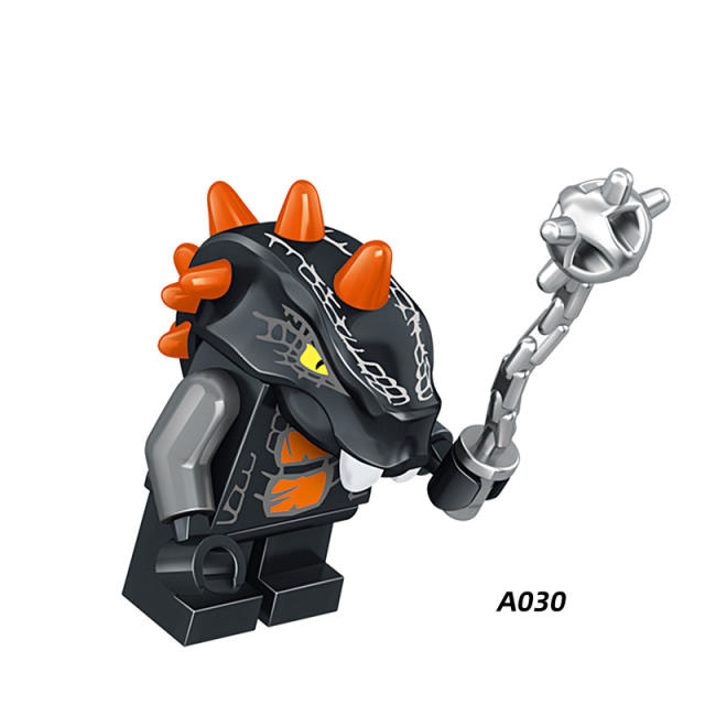 A025-032 Enter the Ninjanomicon Masters of Spinjitzu Cartoon Game Minifigures Building Blocks Chop'Rai  Snake Chokun  Action Mini Figures Assemble DIY Bricks Educational Toys Gift for Children