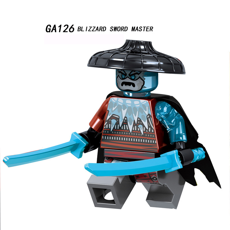 GA123-130 Enter the Ninjanomicon Masters of Spinjitzu Cartoon Game Minifigures Building Blocks Blizzard Warrior Archer Swordsman Sword Master Char Akita General Vex Ice Emperor Mini Action Figures Assemble MOC DIY Weapon Sword Game Bricks Educational Toys