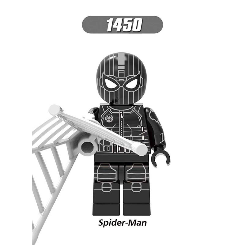 X0280 Super Heroes Marvel Avengers Spider-Man Series Agent Venom Minifigures Building Blocks Movies Stealth Suit Action Mini Figures Assemble DIY MOC Accessories Bricks Educational Toys Gift for Children