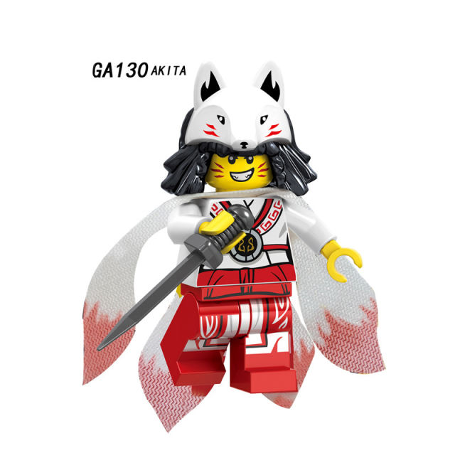 GA123-130 Enter the Ninjanomicon Masters of Spinjitzu Cartoon Game Minifigures Building Blocks Blizzard Warrior Archer Swordsman Sword Master Char Akita General Vex Ice Emperor Mini Action Figures Assemble MOC DIY Weapon Sword Game Bricks Educational Toys