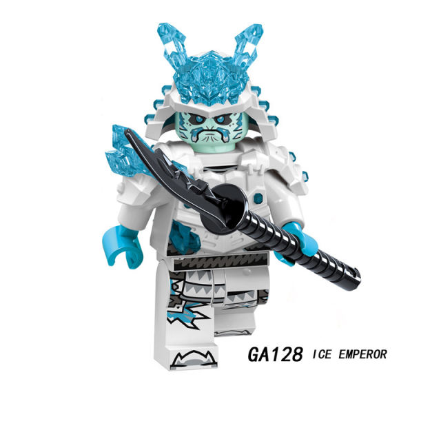 GA123-130 Enter the Ninjanomicon Masters of Spinjitzu Cartoon Game Minifigures Building Blocks Blizzard Warrior Archer Swordsman Sword Master Char Akita General Vex Ice Emperor Mini Action Figures Assemble MOC DIY Weapon Sword Game Bricks Educational Toys