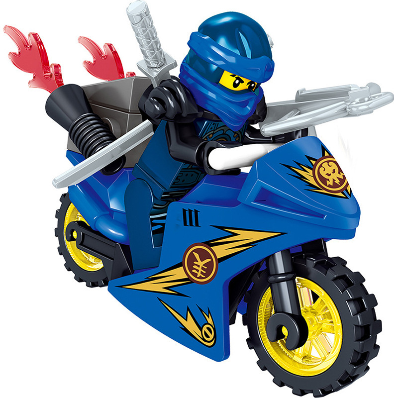 31050 Enter the Ninjanomicon Masters of Spinjitzu Cartoon Game Ninja Minifigures Building Blocks Jay Zane Kal Lloyd Niya Cole Action Motorcycle Mini Figures Assemble MOC DIY Weapon Sword Game Bricks Educational Toys Gift for Children Boys Kids