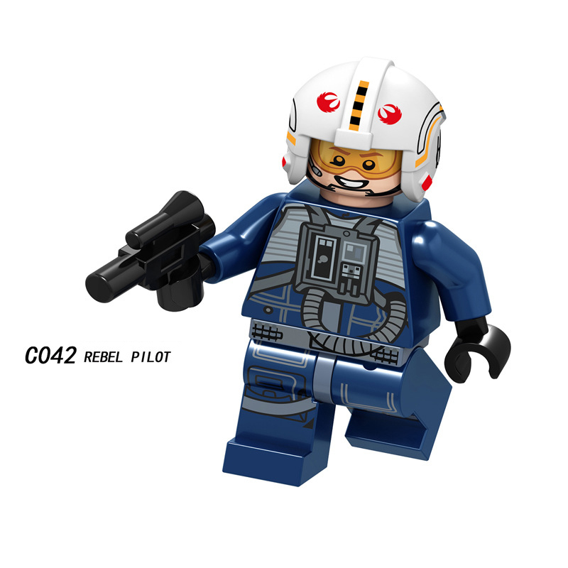 C041-048 Stormtrooper Rebel Pilot First Order Flametrooper Rebel Troopers Star Wars Minifigures Building Blocks Action Mini Figures Gun Weapon Assemble DIY Bricks Educational Toys Gift for Children