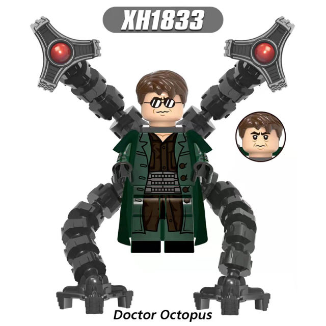 XH1833 Super Heroes Marvel Justice League Doc Ock Minifigures Building Blocks Spider-Man Doctor Octopus Otto Gunther Octavius Action Figures Bricks Educational Toys