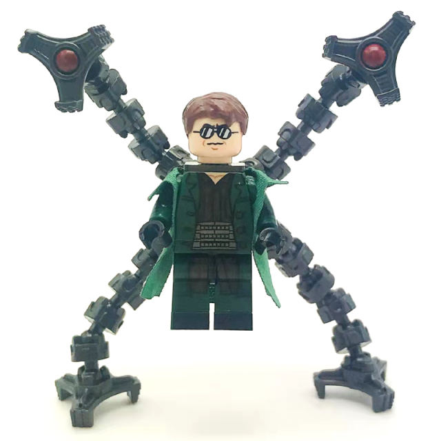 XH1833 Super Heroes Marvel Justice League Doc Ock Minifigures Building Blocks Spider-Man Doctor Octopus Otto Gunther Octavius Action Figures Bricks Educational Toys