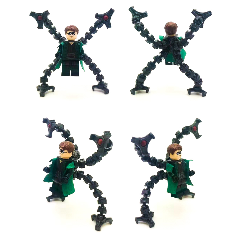 XH1833 Super Heroes Marvel Justice League Doc Ock Minifigures Building Blocks Spider-Man Doctor Octopus Otto Gunther Octavius Action Figures Bricks Educational Toys