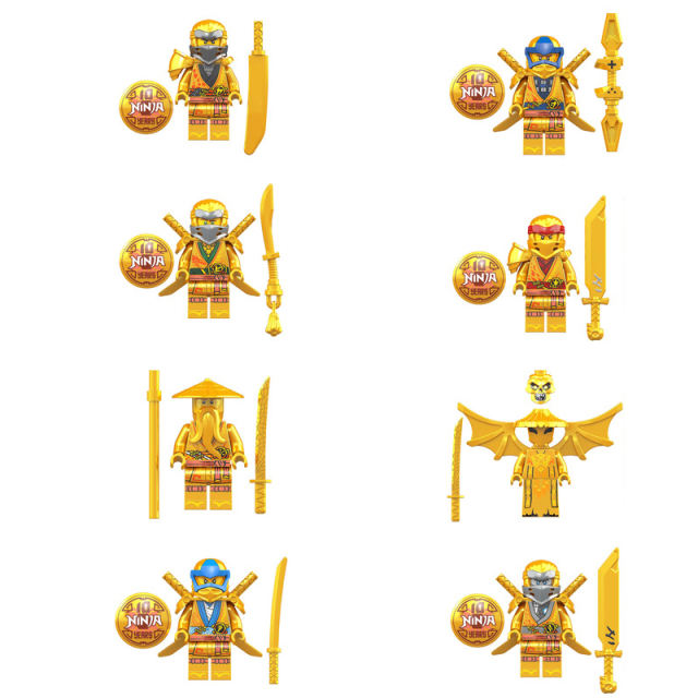 HJ159 Enter the Ninjanomicon Masters of Spinjitzu Cartoon Game Minifigures Building Blocks Kai Smith Jay Walker Cole Zane Lloyd  Action Mini Figures Assemble MOC DIY Weapon Sword Game Bricks Educational Toys Gift for Children Boys Kids