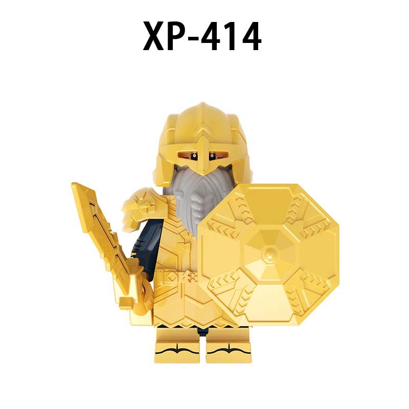 KT1054 The Lord of the Rings LOTR Minifigures Building Blocks Dwarf Warrior Ironfoot Durin's folk Medieval Knight Hobbit Military Armor Soldiers Action Mini Figures Weapons Shield Sword Bricks Toys Gift for Children Boys