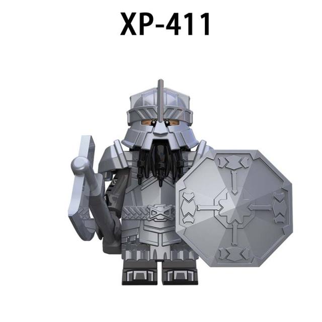 The Lord of the Rings LOTR  Minifigures Building Blocks  Dwarf Warrior Ironfoot Durin's folk Medieval Knight Hobbit  Military Armor Soldiers  Action Mini Figures Weapons Shield Sword Bricks Toys Gift for Children Boys