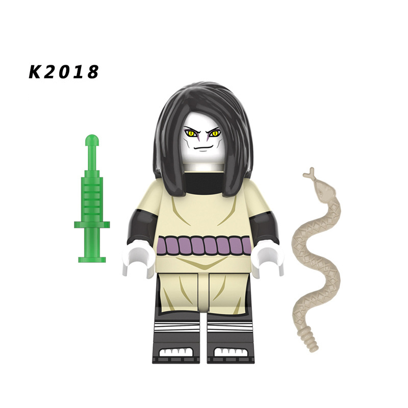KDL803 NARUTO Anime Minifigures Building Blocks Sai Hidan Sarutobi Hiruzen Rock Lee Aburame Shino Cartoon Action Mini Figures Assemble MOC DIY Weapon Darts Bricks Educational Toys Gift for Children Boys Kids