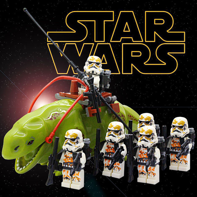 PG636 Star Wars Minifigures Building Blocks Stormtrooper Wet Back Beast  Action Mini Figures Assemble MOC DIY Weapon Bricks Educational Toys Gift for Children Boys Kids