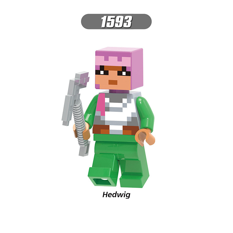 X0299 Mini World Minecraft Minifigures Building Blocks Elder Guardian Panda Fox squid NPC Animal Action Mini Figures Assemble MOC DIY Bricks Educational Toys Gift for Children Boys Kids