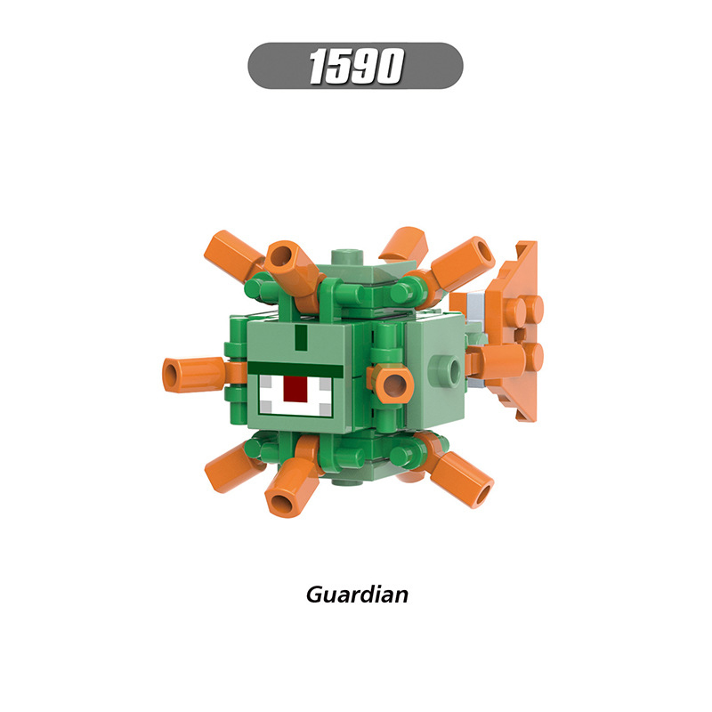 8pcs Minecraft series Slime Pillager Mooshroom minifigure blocks fit lego kids 