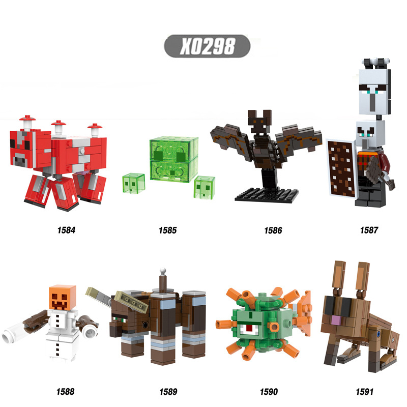 X0298 Mini World Minecraft Minifigures Building Blocks Mooshroom