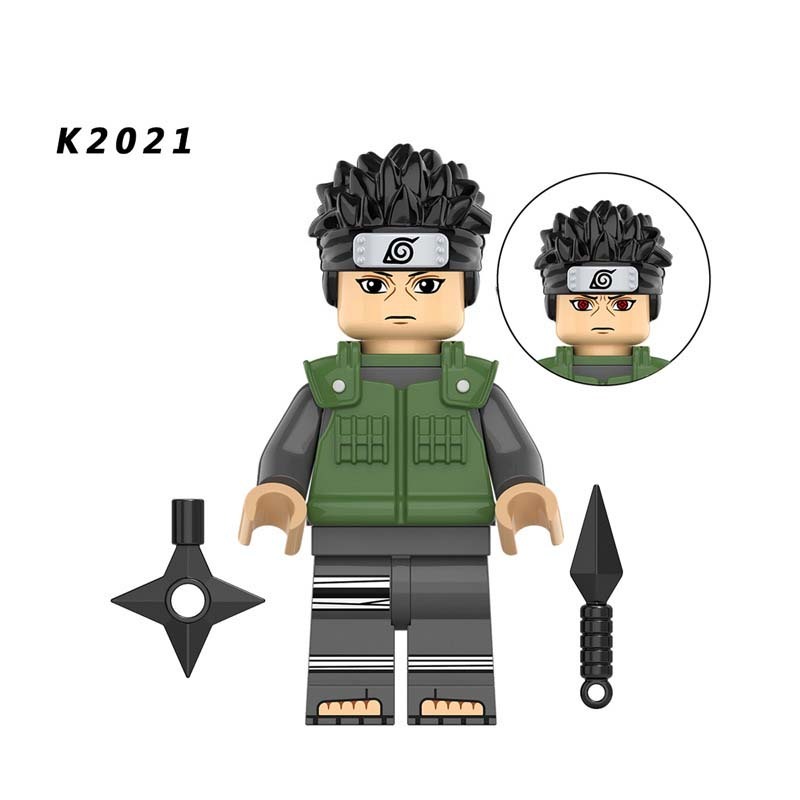 KDL804 NARUTO Anime Minifigures Building Blocks Ninja Shisui Inuzuka Kiba Might Guy エビス Cartoon Action Mini Figures Assemble MOC DIY Weapon Darts Bricks Educational Toys Gift for Children Boys Kids