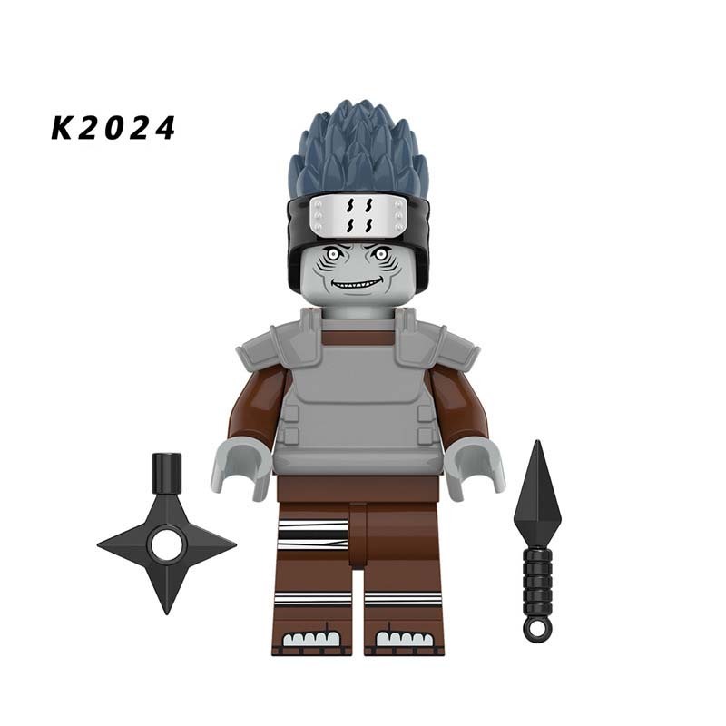 KDL804 NARUTO Anime Minifigures Building Blocks Ninja Shisui Inuzuka Kiba Might Guy エビス Cartoon Action Mini Figures Assemble MOC DIY Weapon Darts Bricks Educational Toys Gift for Children Boys Kids