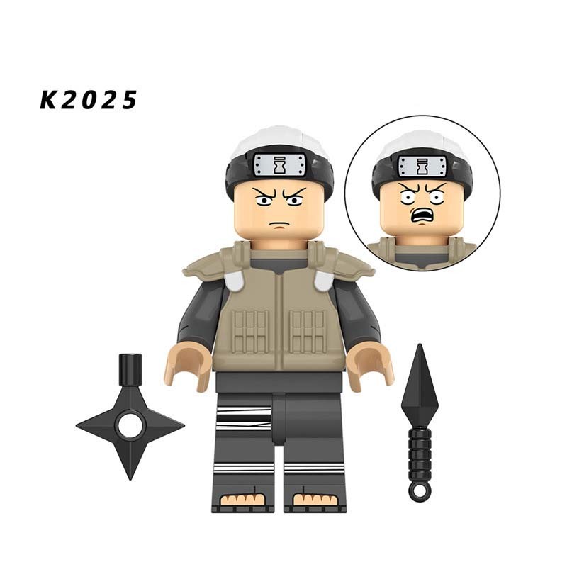 KDL804 NARUTO Anime Minifigures Building Blocks Ninja Shisui Inuzuka Kiba Might Guy エビス Cartoon Action Mini Figures Assemble MOC DIY Weapon Darts Bricks Educational Toys Gift for Children Boys Kids