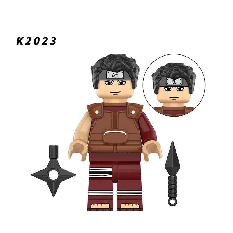 KDL804 NARUTO Anime Minifigures Building Blocks Ninja Shisui Inuzuka Kiba Might Guy エビス Cartoon Action Mini Figures Assemble MOC DIY Weapon Darts Bricks Educational Toys Gift for Children Boys Kids