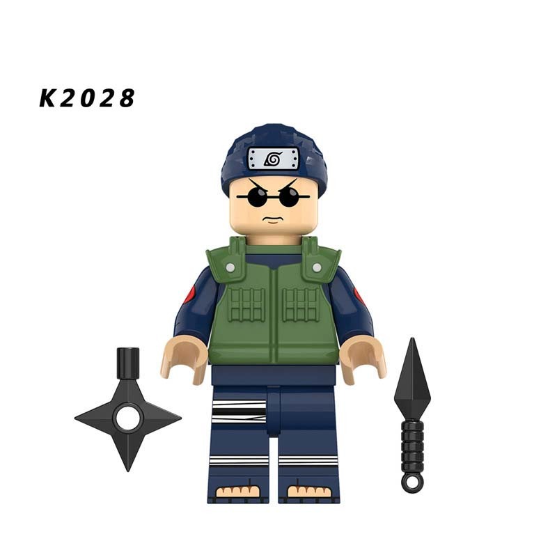 KDL804 NARUTO Anime Minifigures Building Blocks Ninja Shisui Inuzuka Kiba Might Guy エビス Cartoon Action Mini Figures Assemble MOC DIY Weapon Darts Bricks Educational Toys Gift for Children Boys Kids
