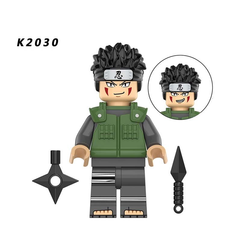 KDL804 NARUTO Anime Minifigures Building Blocks Ninja Shisui Inuzuka Kiba Might Guy エビス Cartoon Action Mini Figures Assemble MOC DIY Weapon Darts Bricks Educational Toys Gift for Children Boys Kids