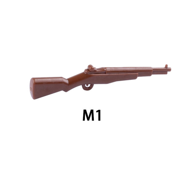 WW2 M1 Carbine Mini Gun Chicago Typewriter Weapons Arms Building Blocks  US Soldiers Army Special Forces  SWAT Police  Action Minifigures Accessories Assemble Educational DIY MOC Bricks Toys Gift for Children Boys