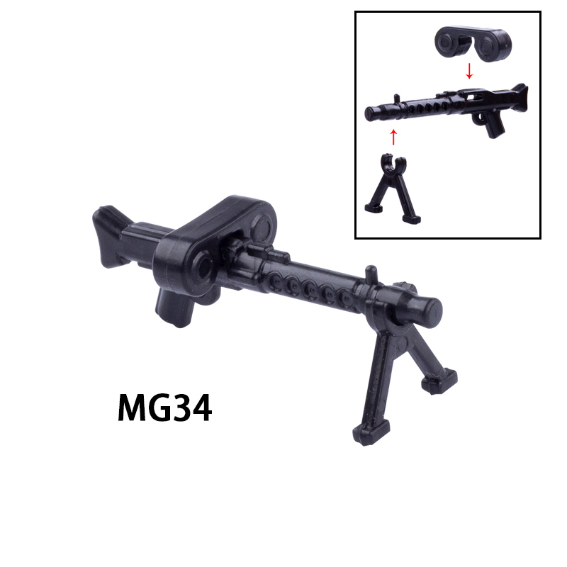 Modern Military Mauser Kar 98k Rifle Mini Gun Arms Weapons Building Blocks Germany Soldiers Army Special Forces SWAT Police Action Minifigures Accessories Assemble Educational DIY MOC Bricks Toys Gift for Childeren Boys
