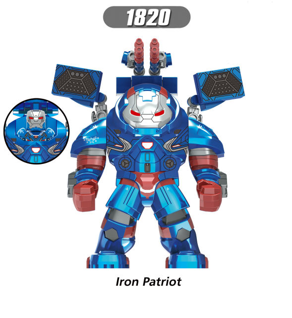 XH1820 The Avengers Super Heroes The Spider Man Marvel Minifigures Building Blocks Iron Patriot Toni Ho Action Mini Figures Assemble MOC DIY Weapons Armor Robot Equipment Bricks Educational Toys Gift for Children Boys Kids